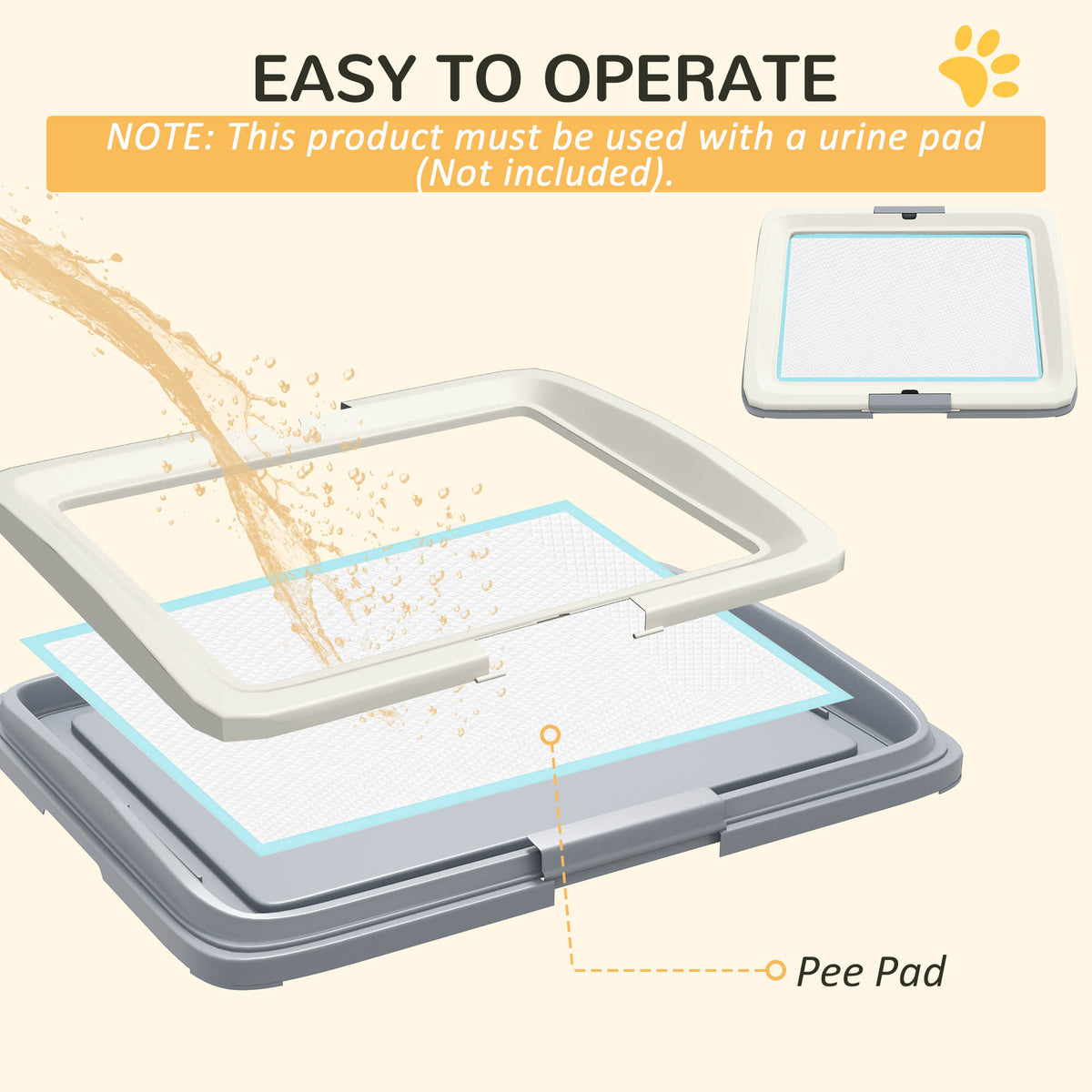 PawHut dog toilet tray – image 4