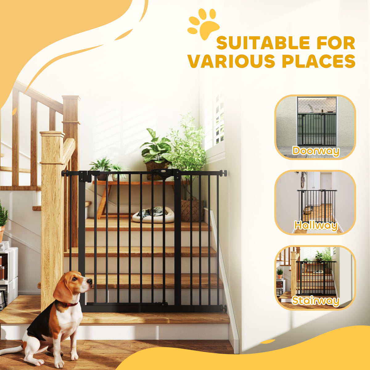 Adjustable safety gate with extension – image 1
