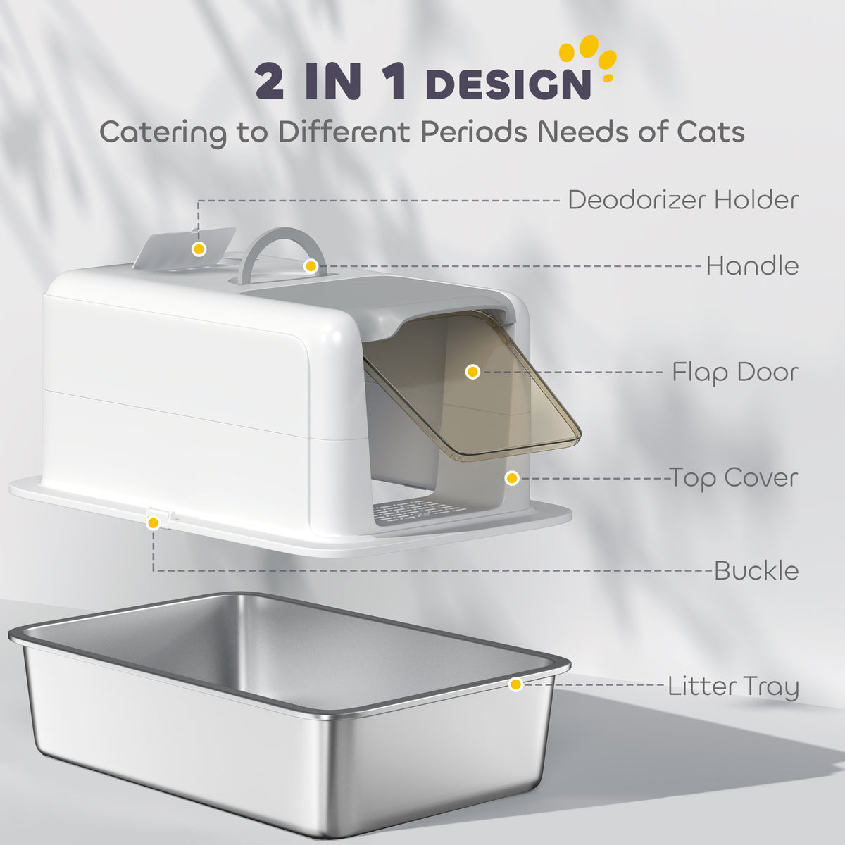 Stainless steel cat litter box – image 3