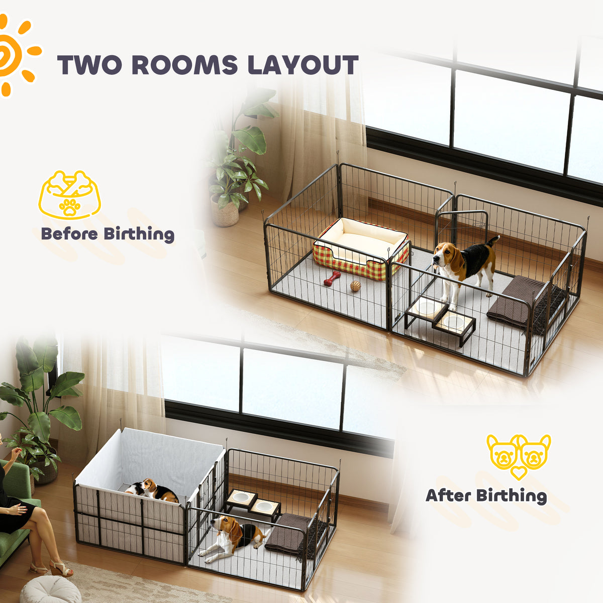 Seven-panel dog playpen – image 4