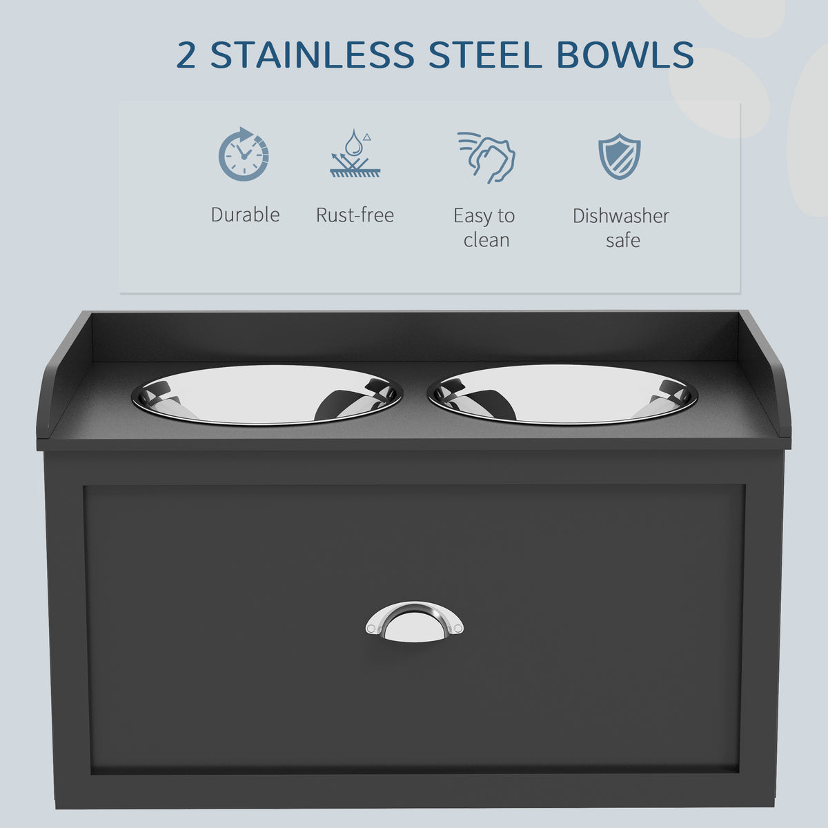 Raised dog feeding station – image 2