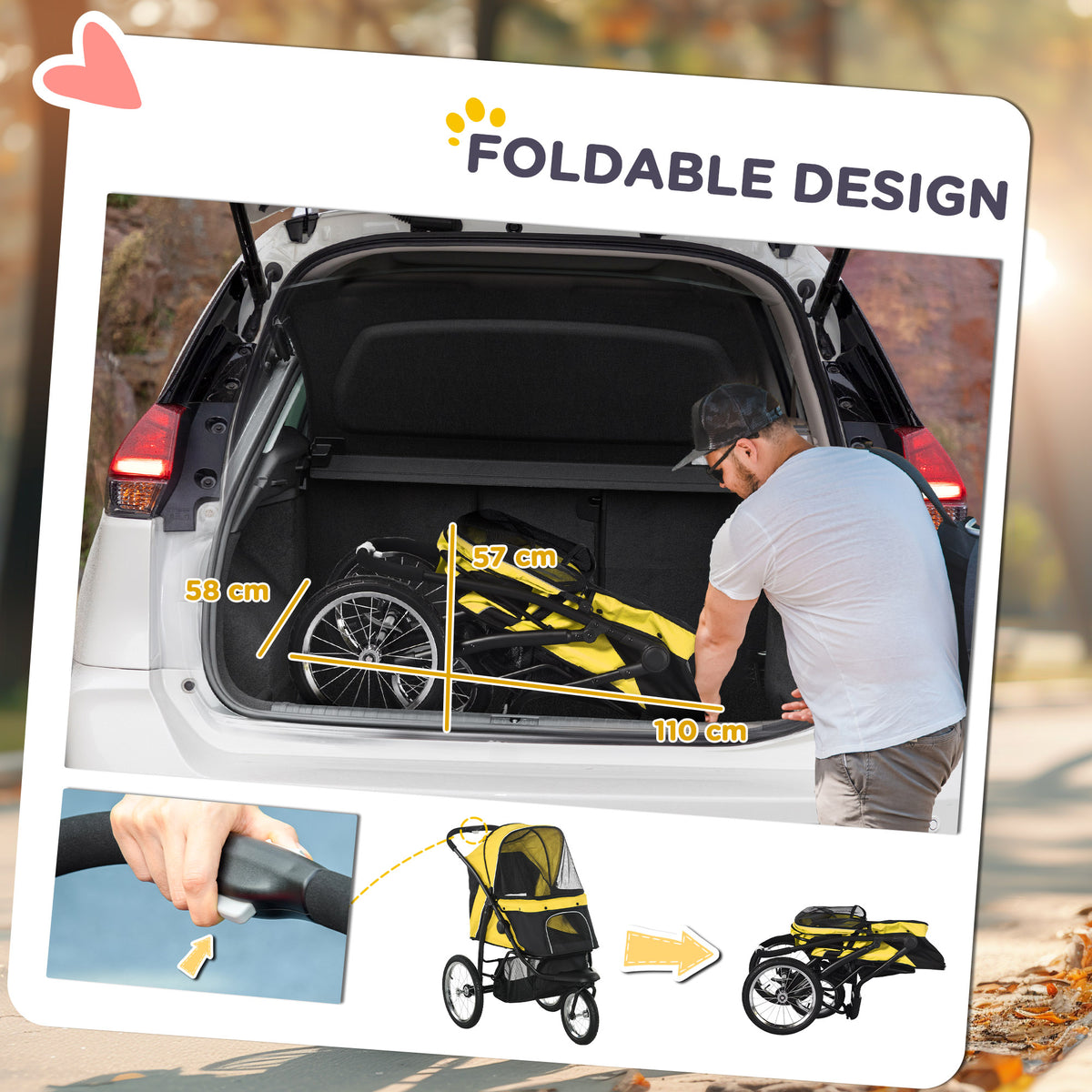 Three-wheel pet stroller – image 3