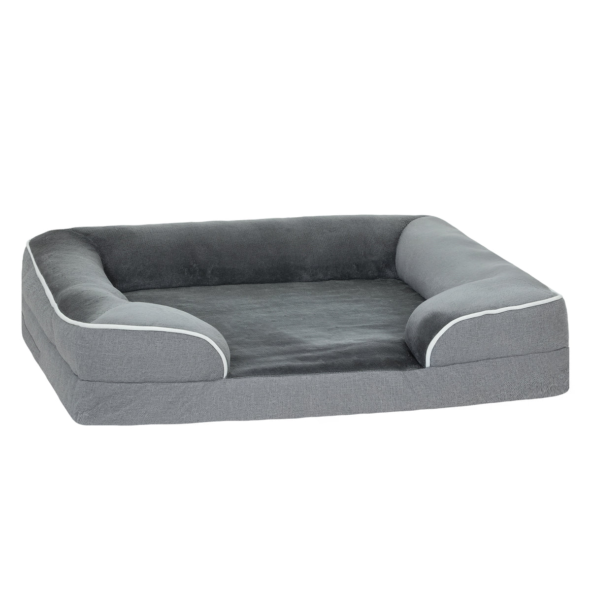 PawHut Memory Foam Dog Sofa Bed – Grey, 70cm – product view 1