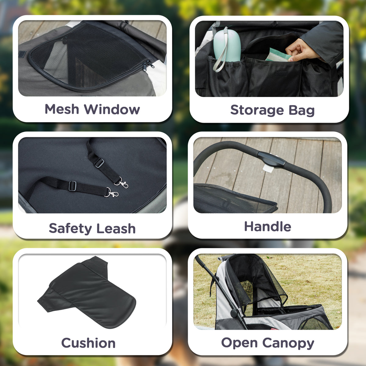 Folding dog stroller – image 1