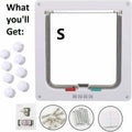 Four-Way Locking Pet Door – White – product view 1