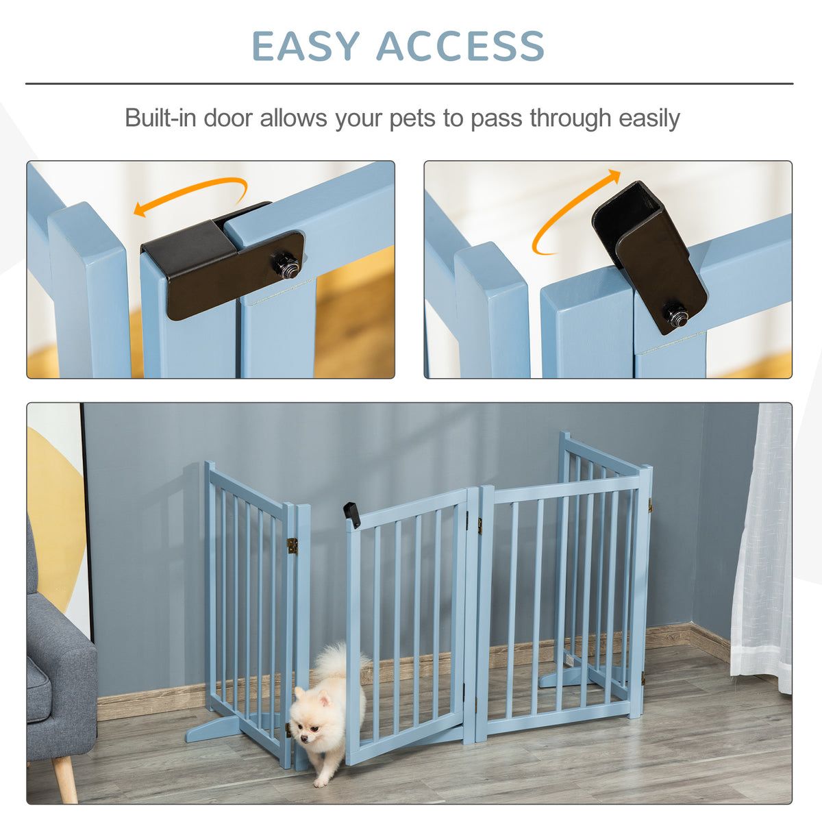 Folding wooden dog gate – image 2