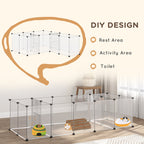 PawHut 18-Panel Small Pet Playpen – White – product view 5