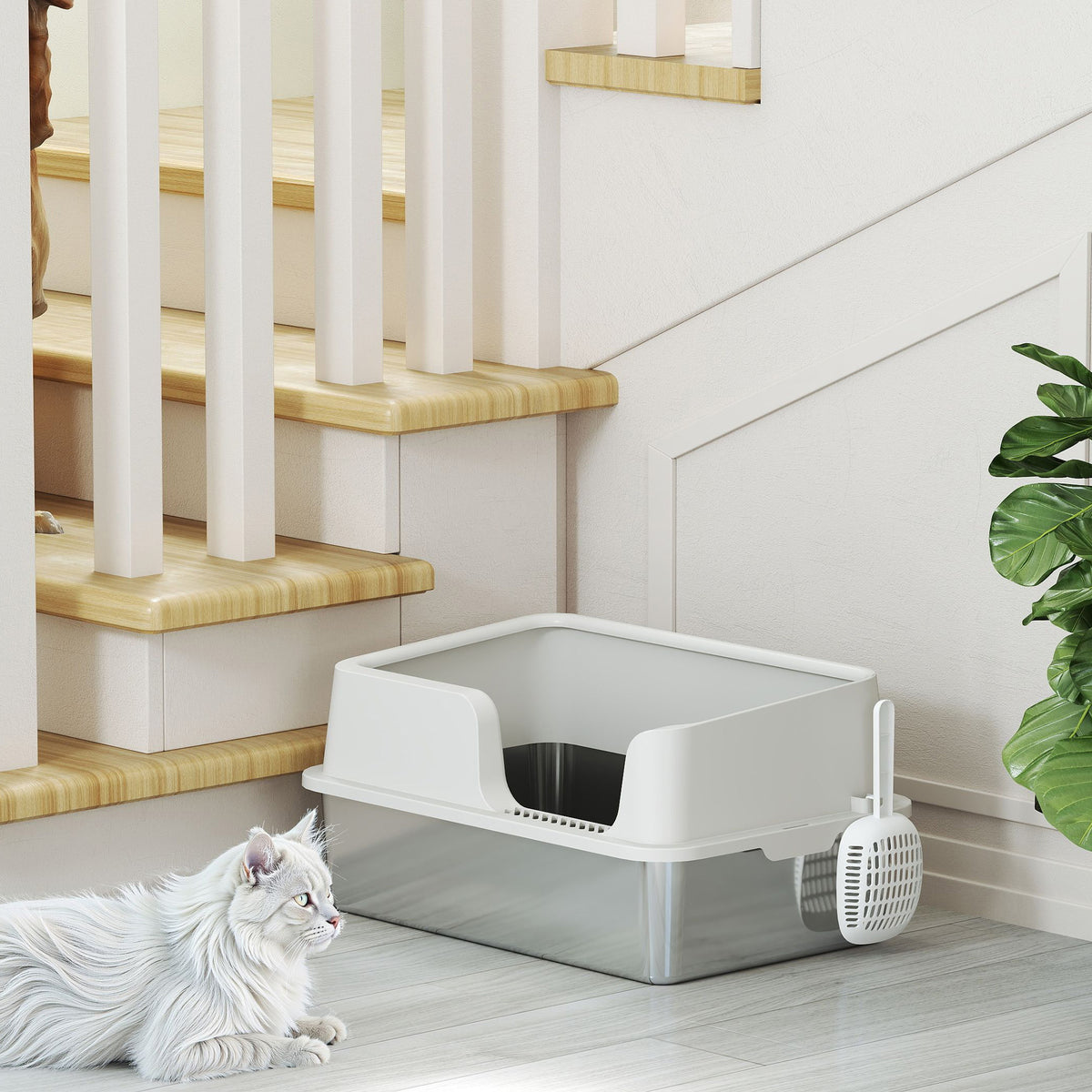 Stainless steel cat litter box – image 2