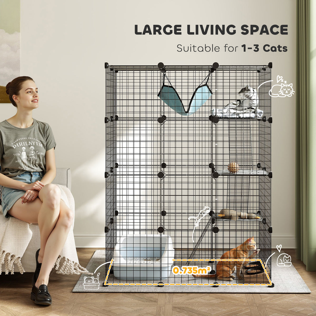 Four-tier cat cage – image 2