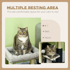 PawHut Cat Tree with Bed & Grooming Brush – 48cm – product view 5
