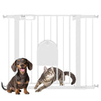 Pressure-fit dog gate with cat flap – image 4
