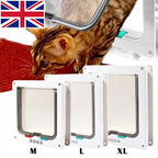 Four-Way Locking Pet Door – White – product view 5