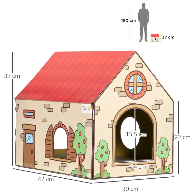 PawHut cardboard cat house – image 3