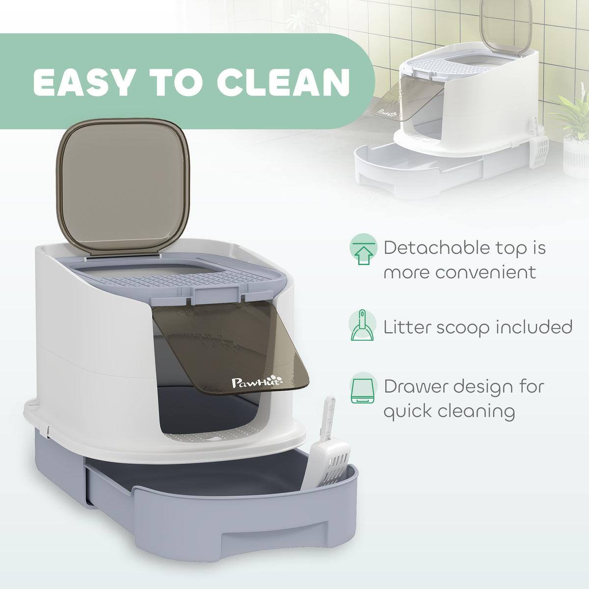 Top-entry cat litter box – image 4