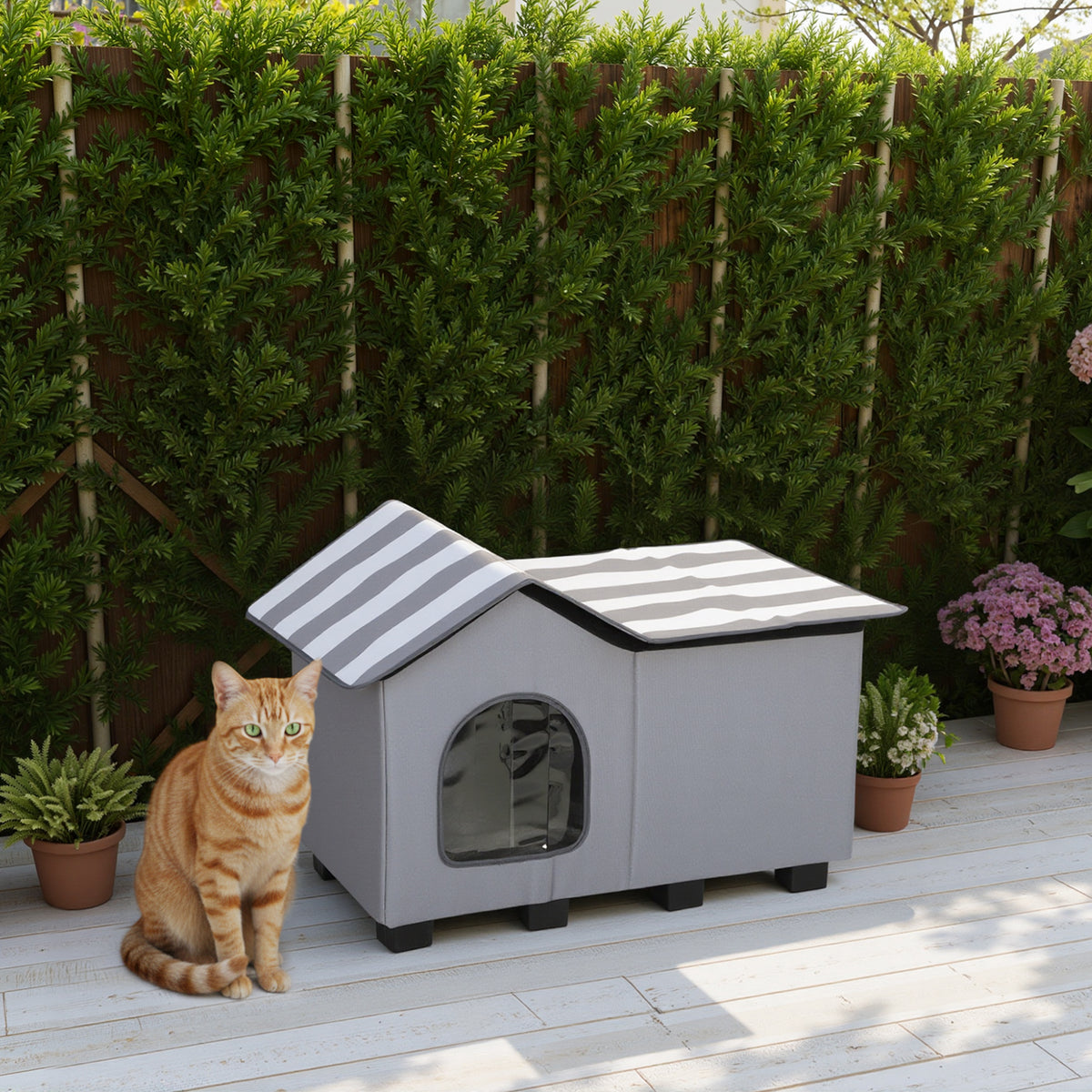 PawHut raised cat house – image 5