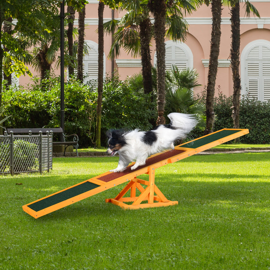 PawHut Wooden Dog Agility Seesaw – 180cm – product view 2