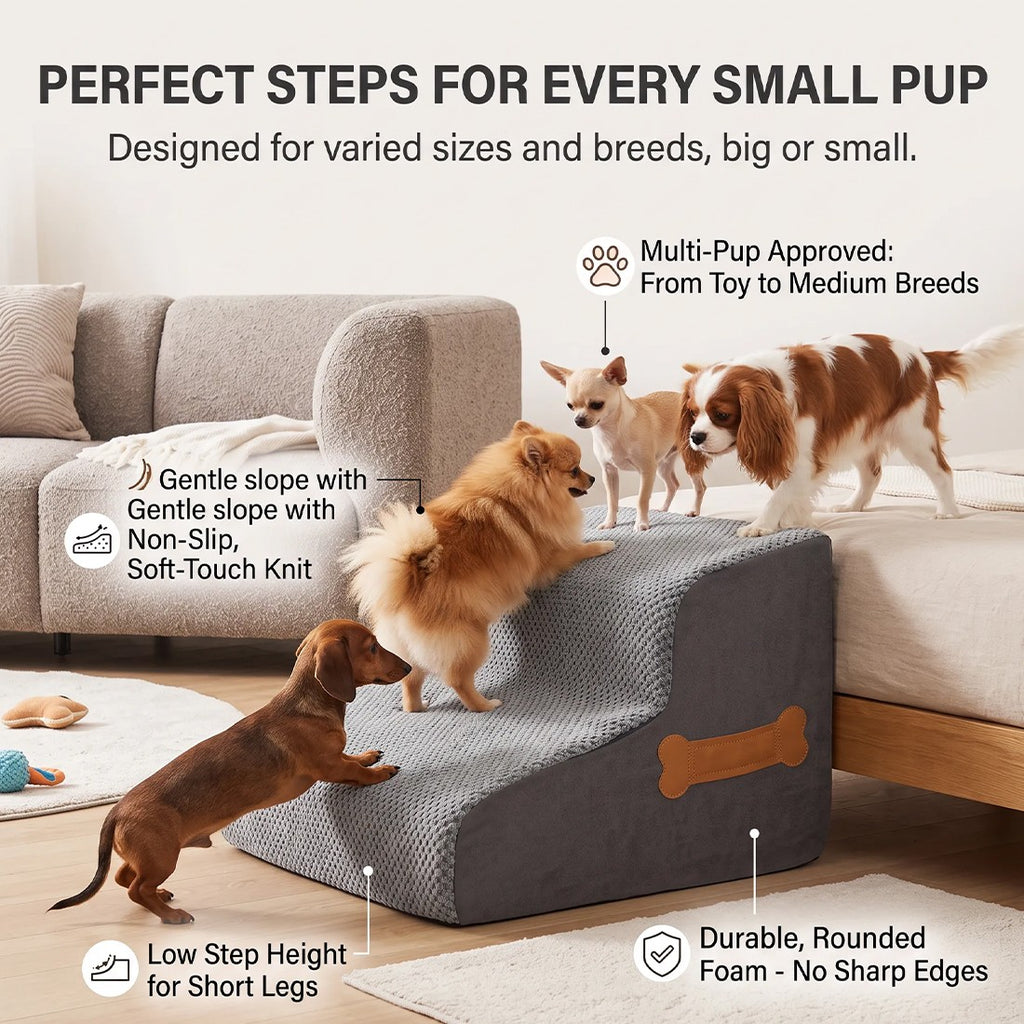Two-step foam pet stairs – image 5