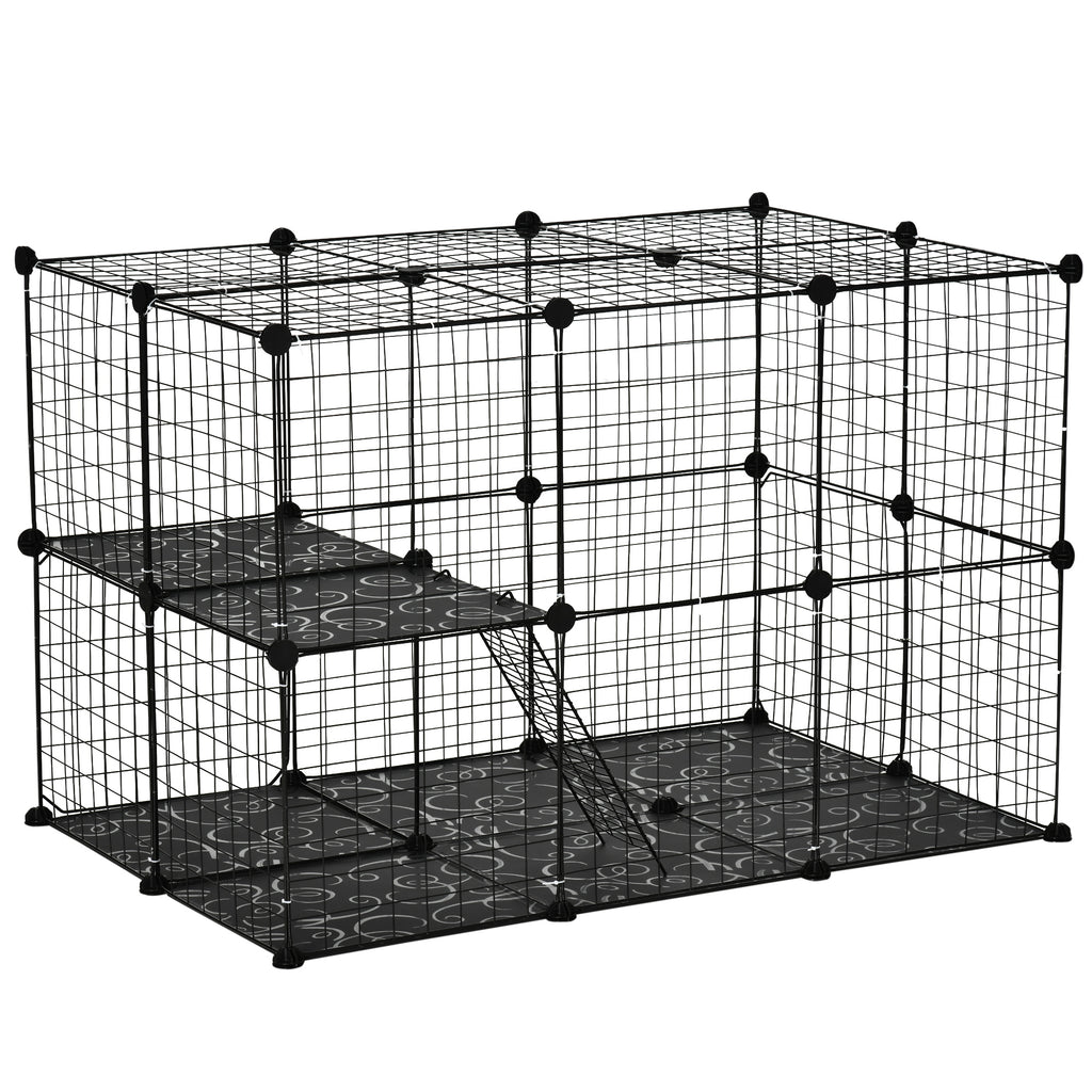 PawHut 39-Panel Small Animal Cage with Ramps – product view 1