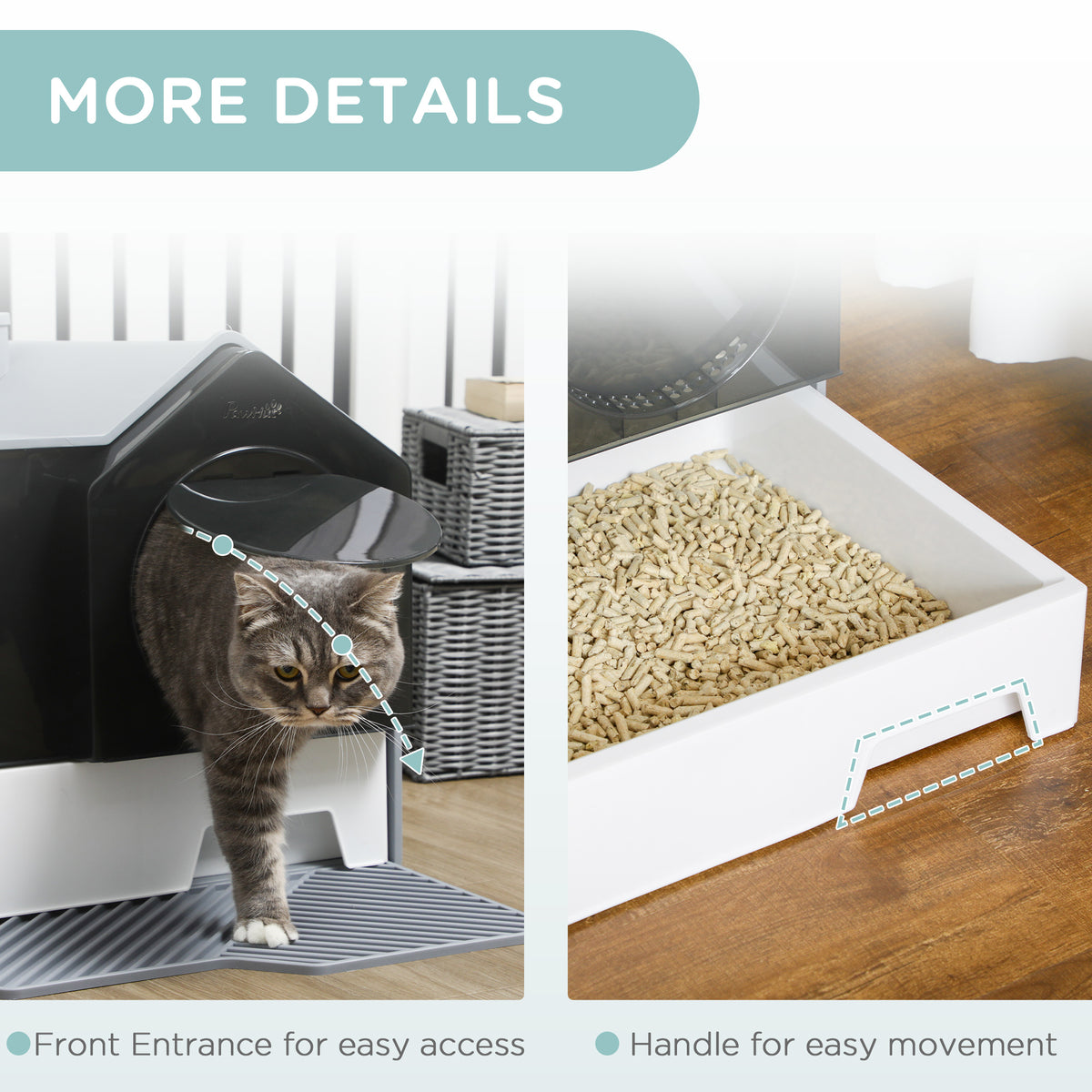 Hooded cat litter box – image 3