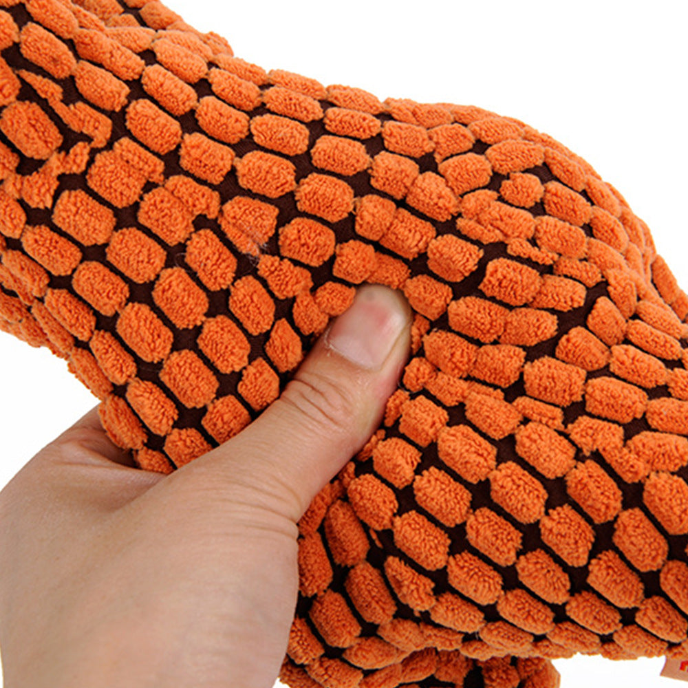 Plush squeaky dinosaur dog toy – image 3