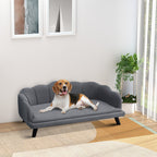 PawHut Large Pet Sofa with Cushion – Grey, 98.5cm – product view 2
