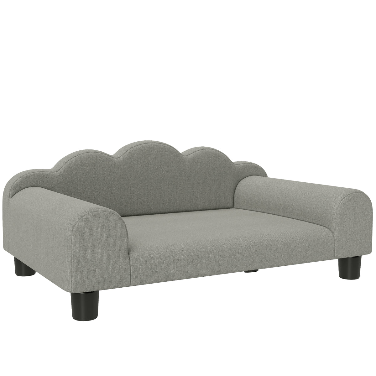 PawHut Small Dog Sofa with Armrests – Grey – product view 1