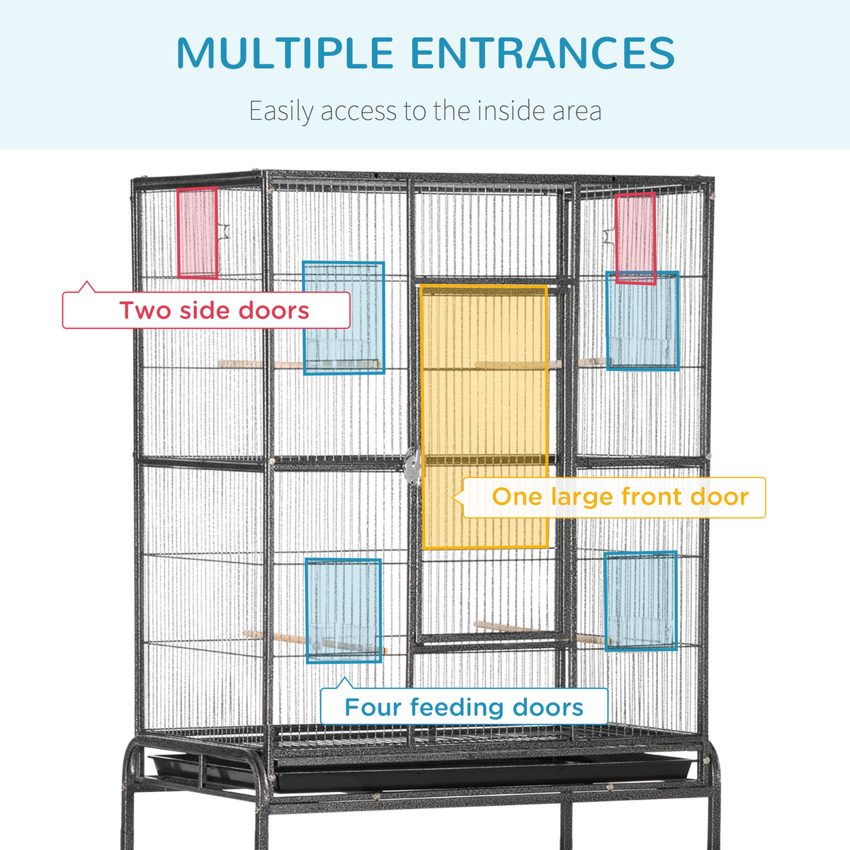 Large bird cage with stand – image 4