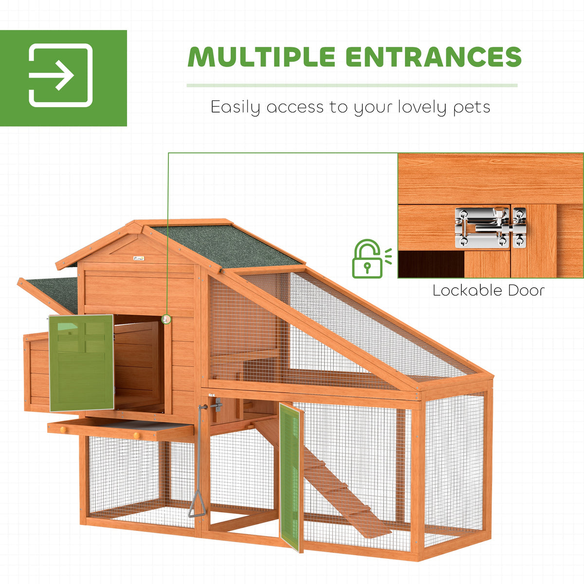 Wooden chicken coop with run – image 4