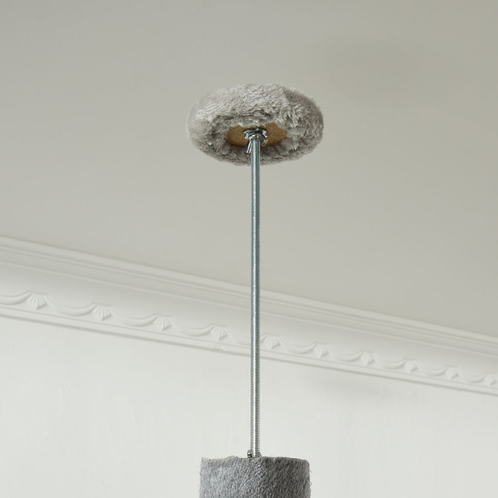 Floor-to-ceiling cat tree with condo – image 1