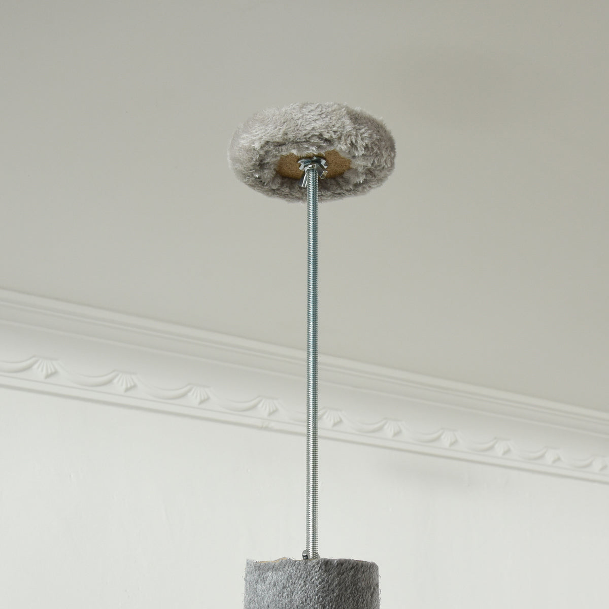 Floor-to-ceiling cat tree with condo – image 1