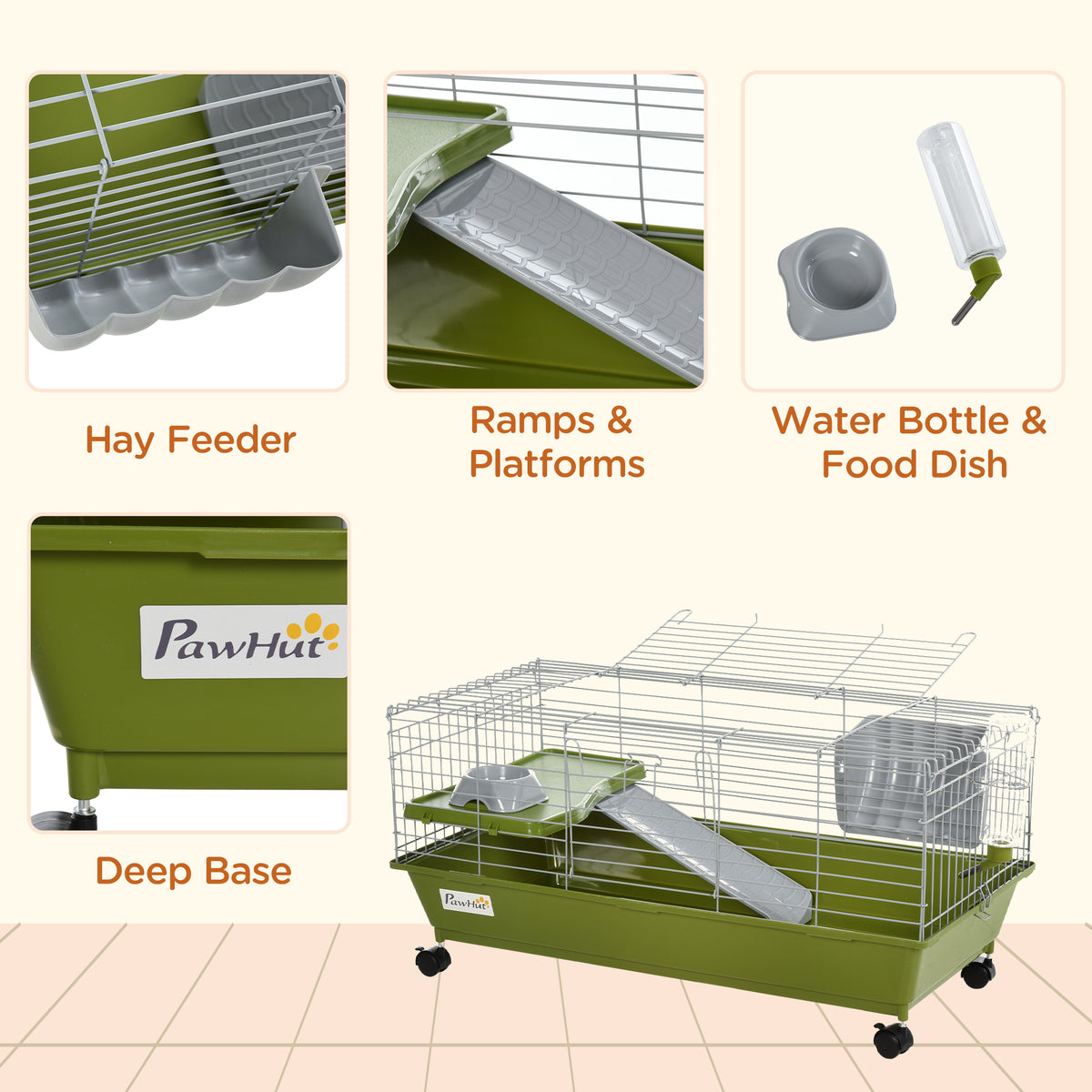 Wheeled small animal cage – image 3
