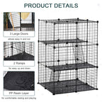 PawHut 39-Panel Small Animal Cage with Ramps – product view 4