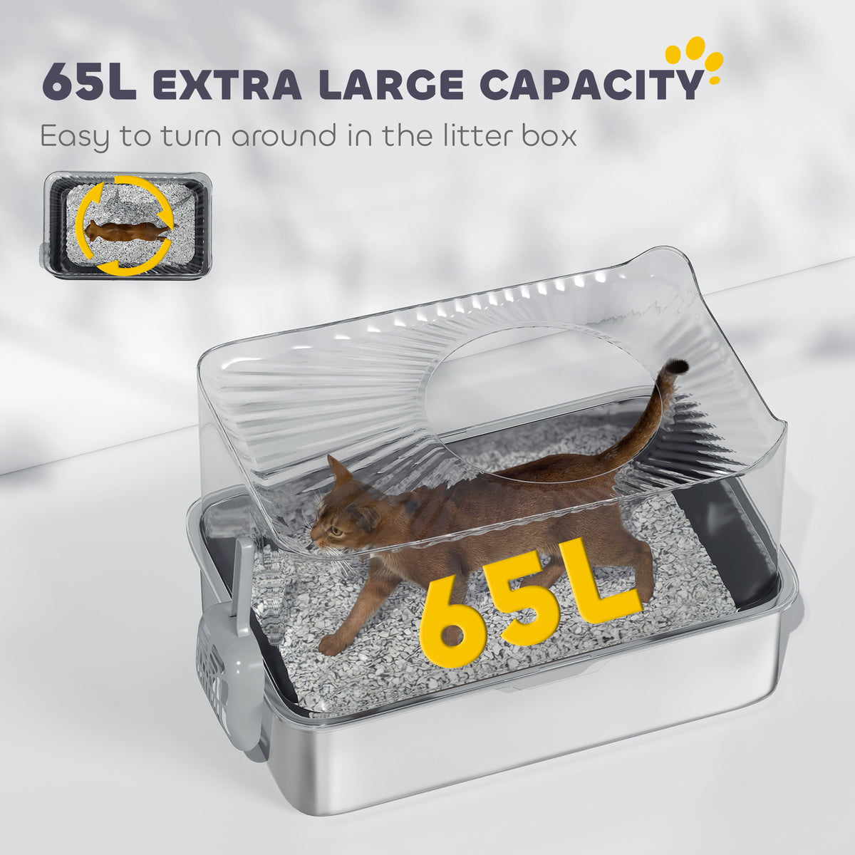 Stainless steel cat litter box – image 3