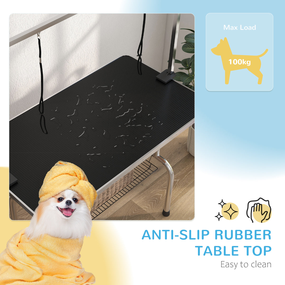 PawHut Folding Dog Grooming Table – 107cm – product view 5