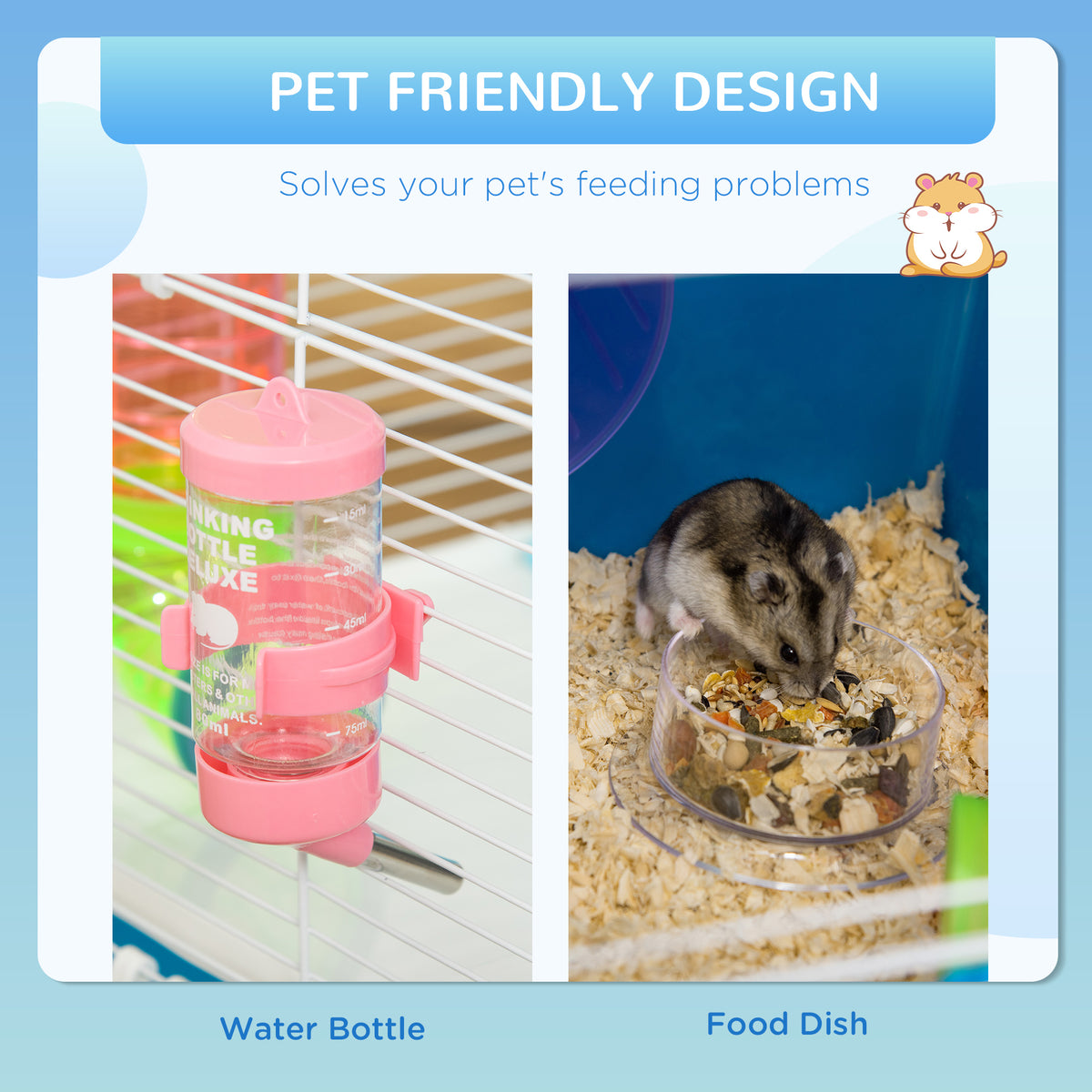Blue five-tier hamster cage – image 4