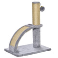 PawHut Compact Cat Scratch Tree – Grey, 43cm – product view 1