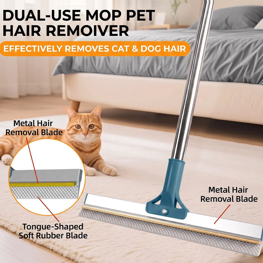 Pet Hair Rubber Broom with Adjustable Handle – product view 6