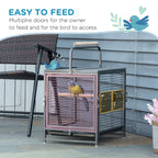 PawHut Bird Travel Cage with Bowls & Perches – product view 5