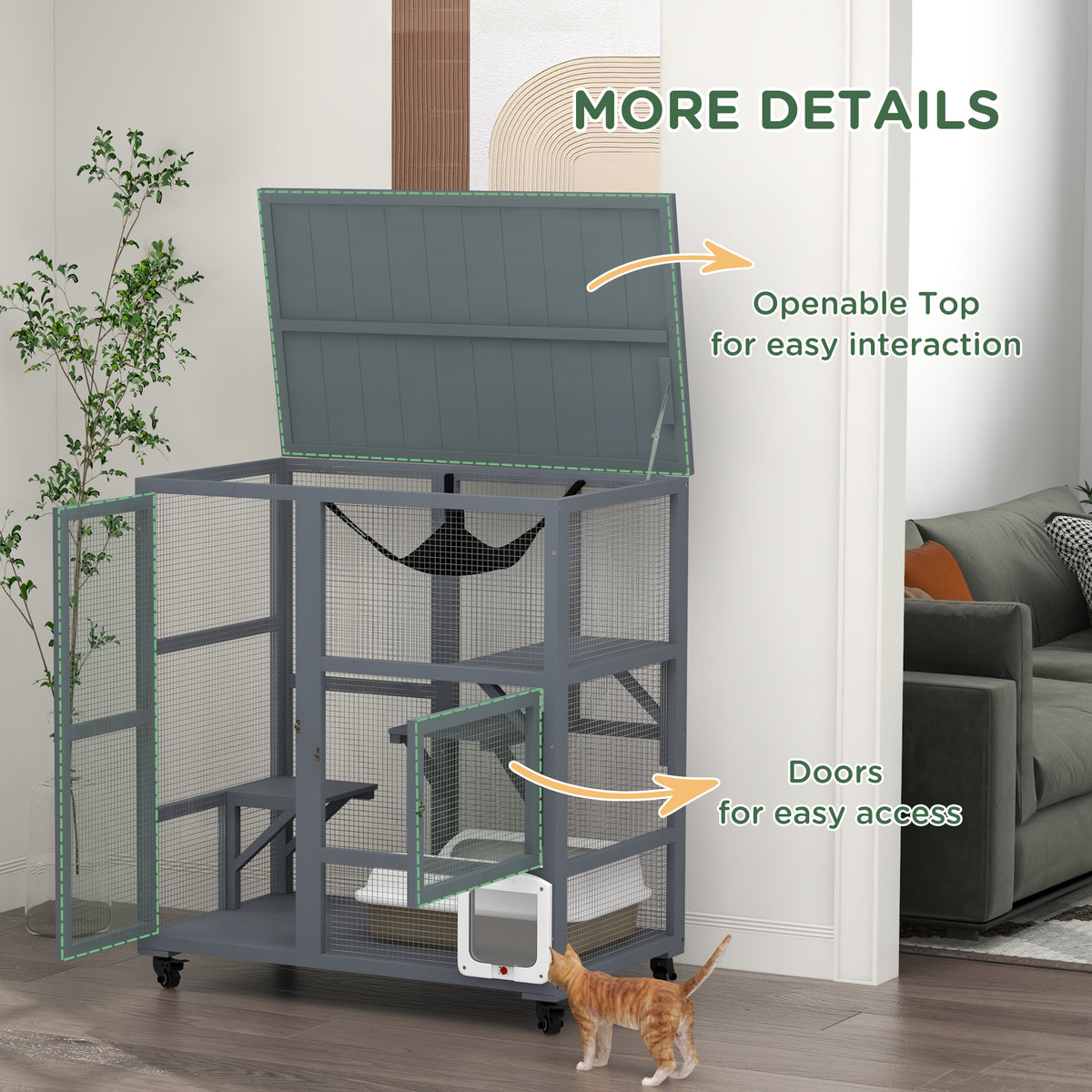 Wooden indoor catio – image 3