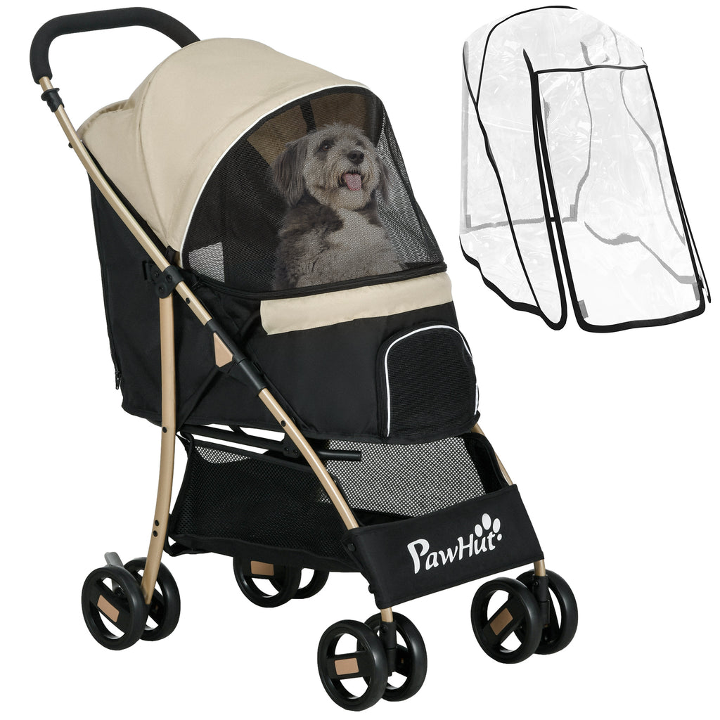 Small dog stroller with rain cover – image 1