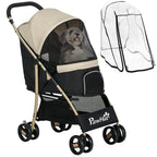 Small dog stroller with rain cover – image 1