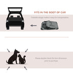 PawHut Oxford Fabric Pet Carrier – Grey, 60cm – product view 5