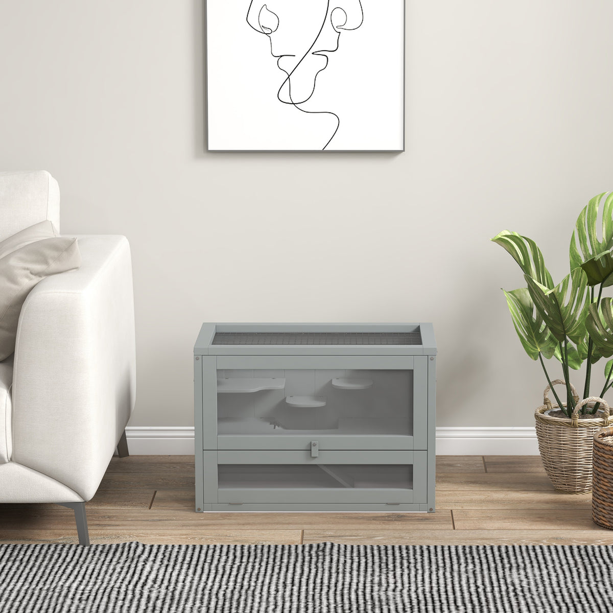 Hamster cage – grey – image 1