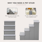 Four-step wooden pet stairs – image 4