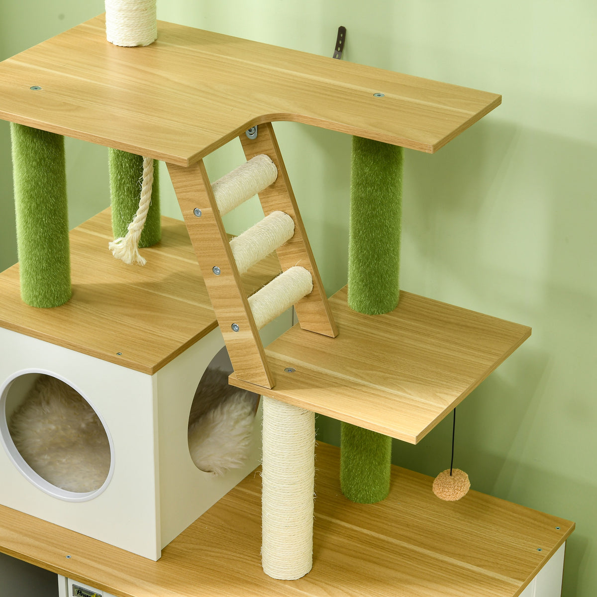 Cat tree and litter box cabinet – image 1