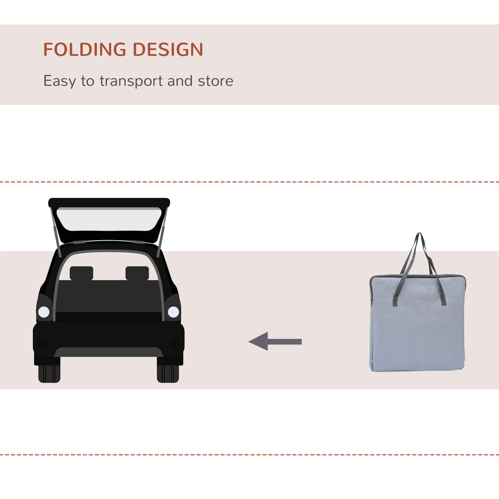 PawHut Folding Pet Carrier – Grey, 41cm – product view 5