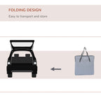 PawHut Folding Pet Carrier – Grey, 41cm – product view 5