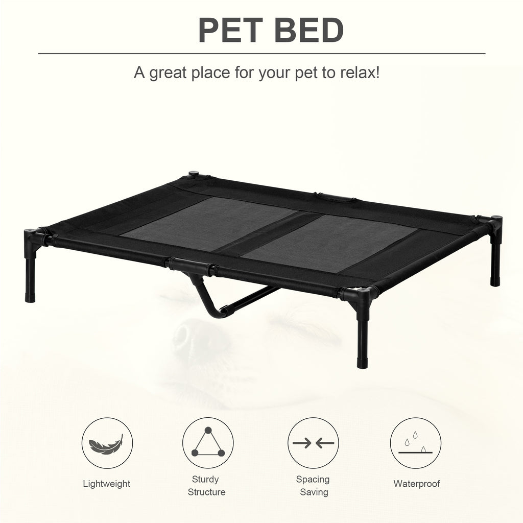 PawHut Raised Mesh Dog Bed – Black, 92cm – product view 4