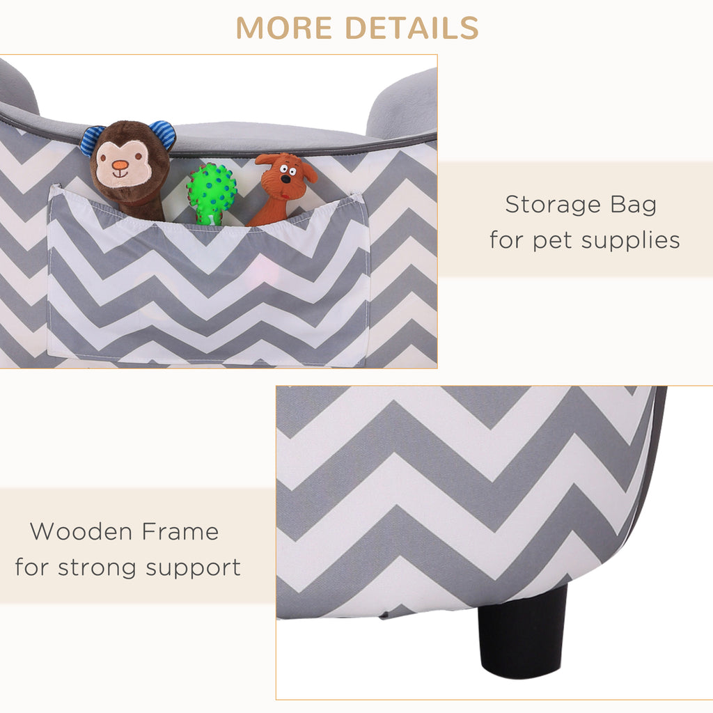 Grey XS dog sofa – image 3