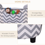 Grey XS dog sofa – image 3